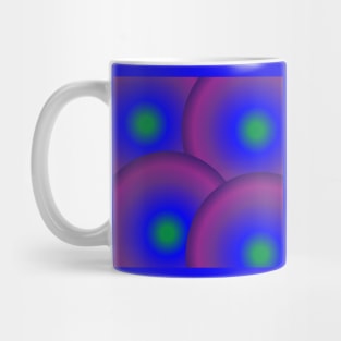 Gradient circles in purple blue and green Mug